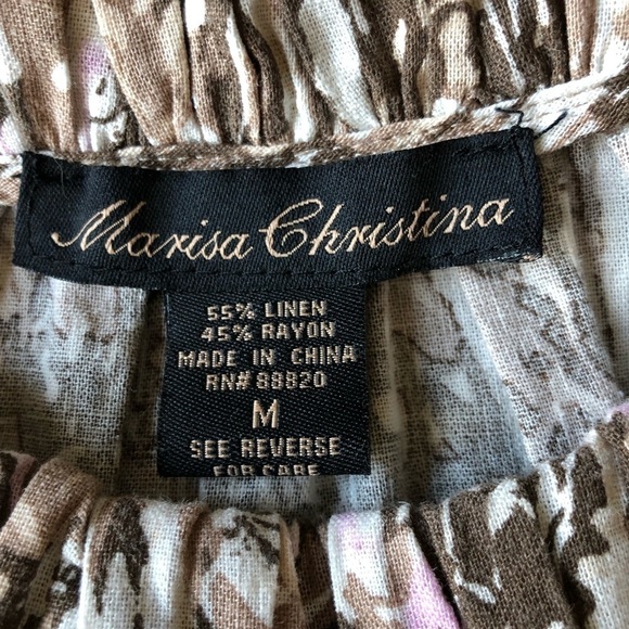 Marisa Christina Linen Blend Tank Top Size Medium - Picture 4 of 6